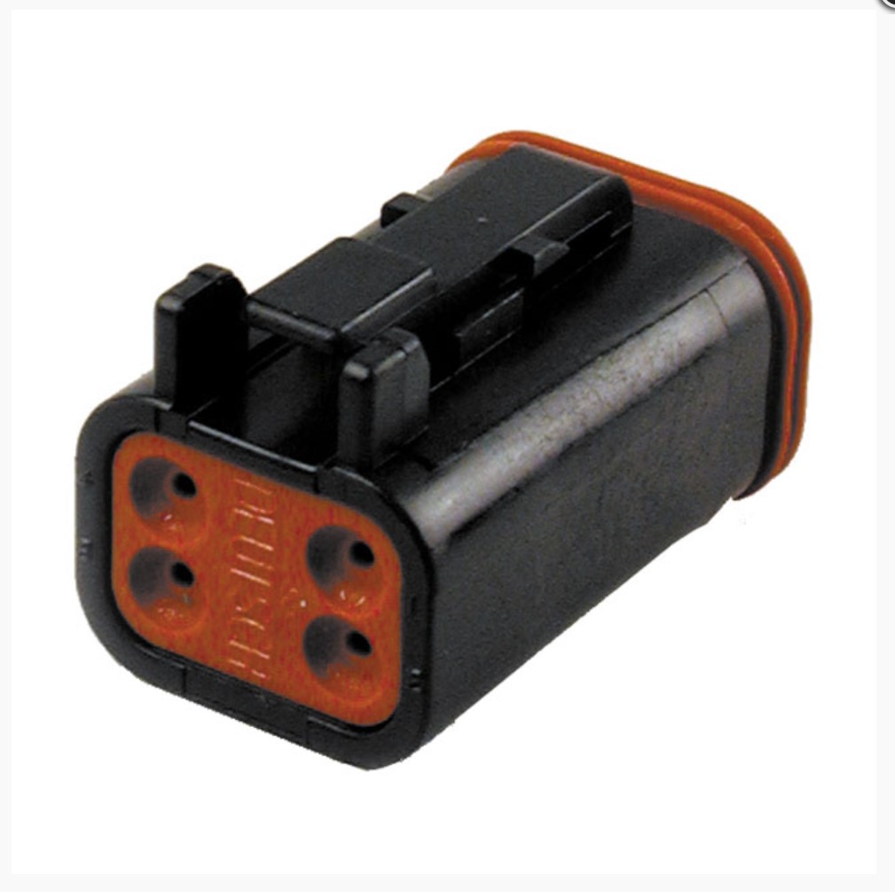 Conector Deutsch DT 4 contactos hembra NEGRO