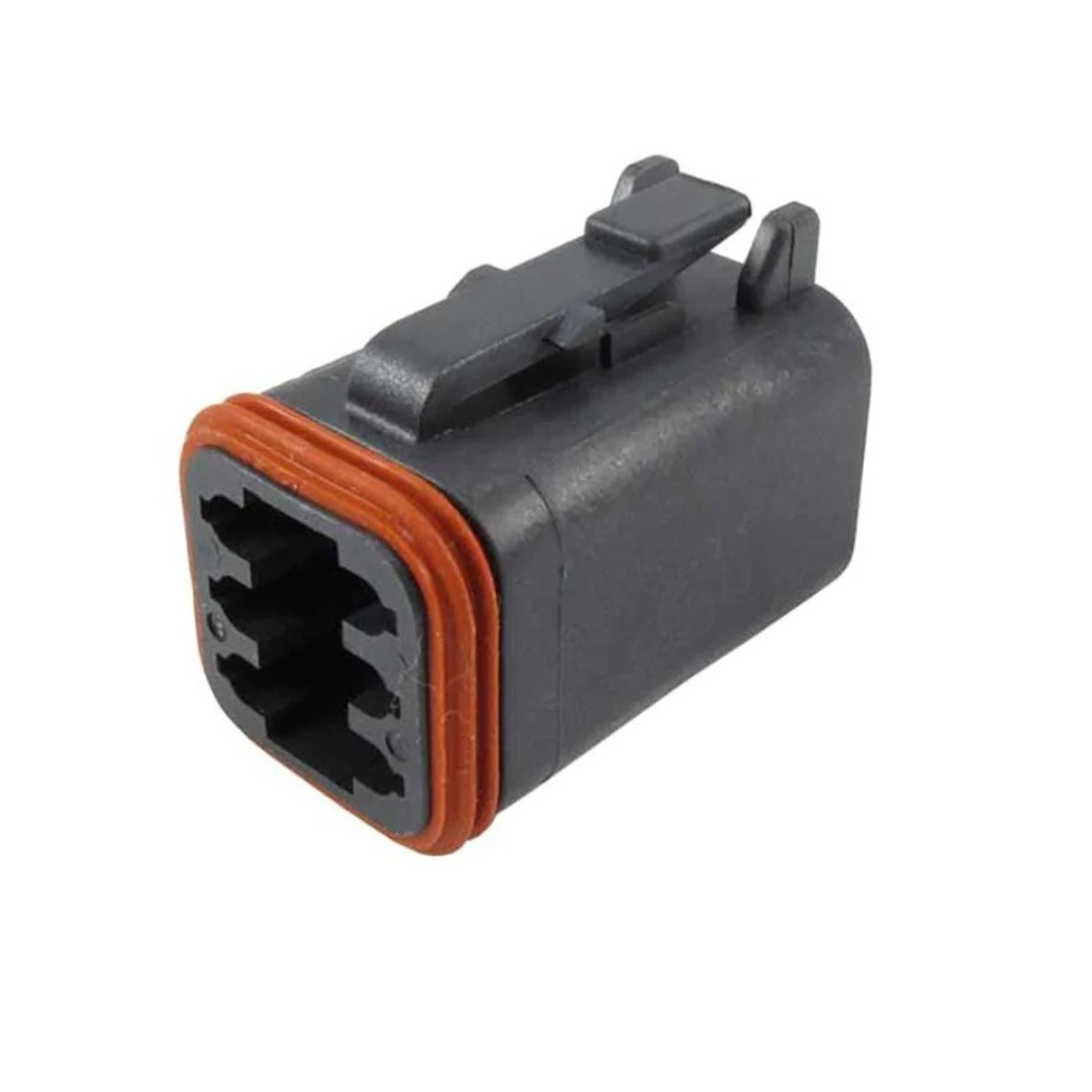 Conector Deutsch DT 6 contactos hembra NEGRO