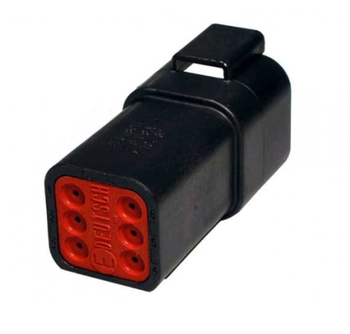 Conector Deutsch DT 6 contactos macho NEGRO