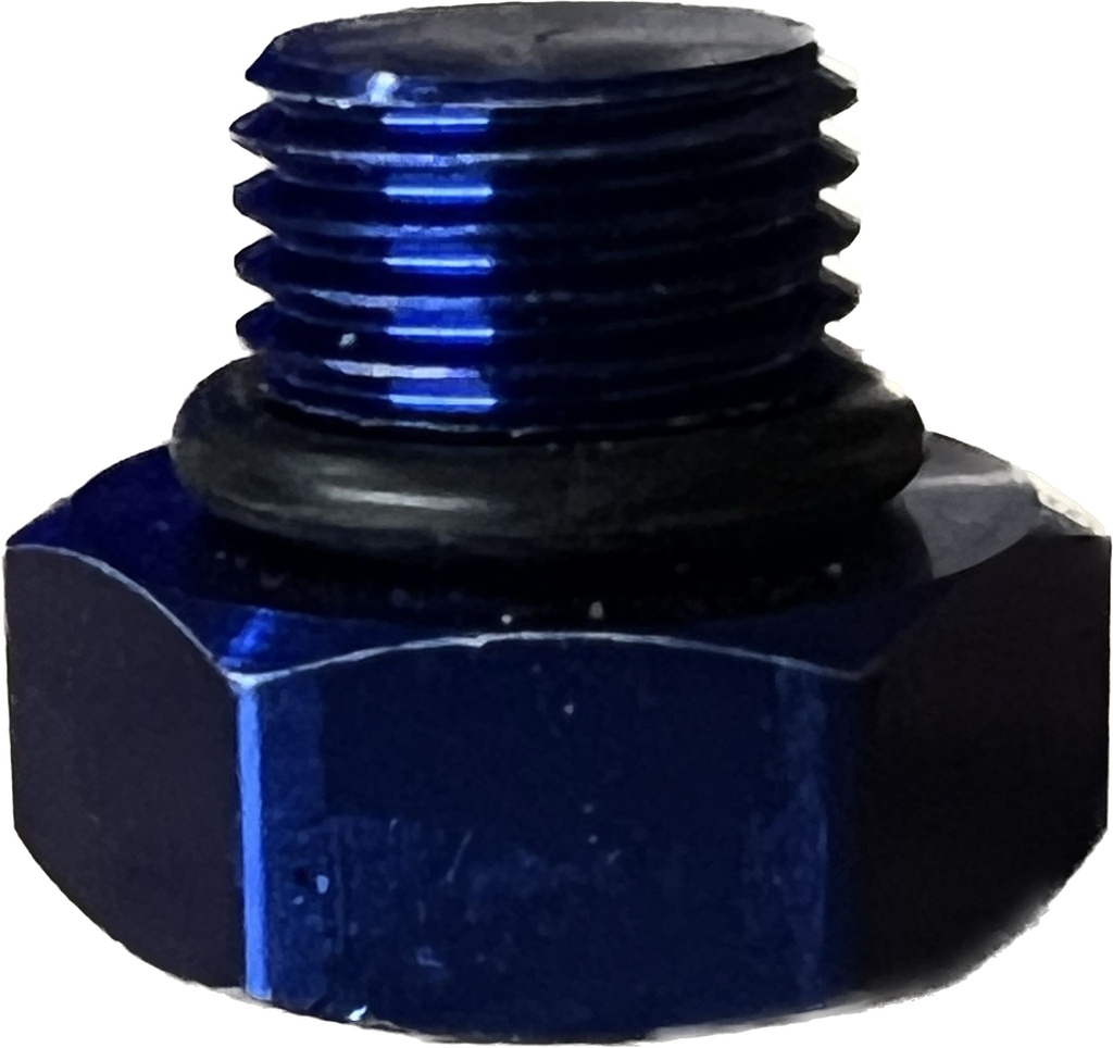 Tapón M14 Aluminio con junta tórica AZUL