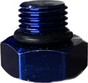 Tapón M14 Aluminio con junta tórica AZUL