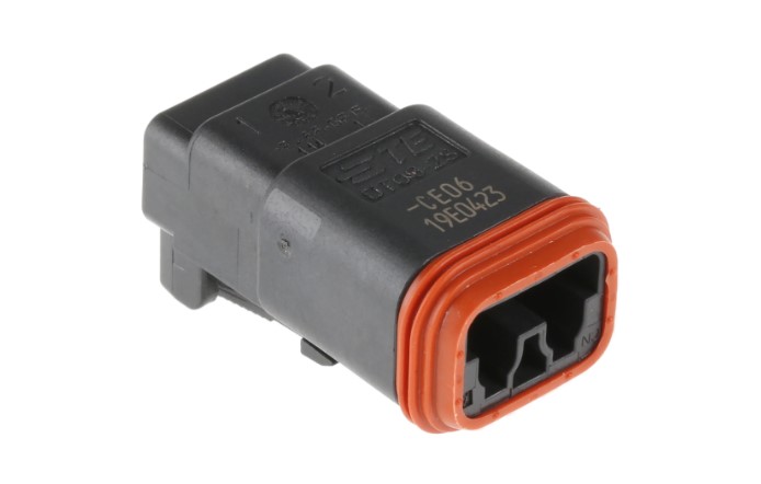 Conector Deutsch DT 2 contactos hembra NEGRO