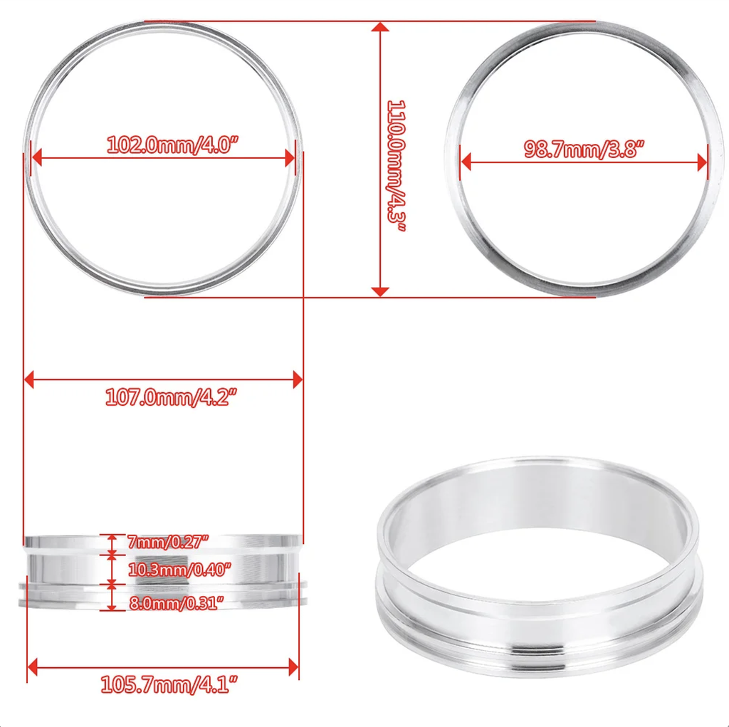 Brida QC V-Band 3" Aluminio sin tornillos